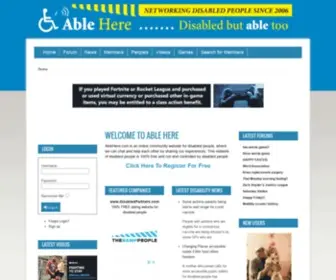 Ablehere.com(Able Here website) Screenshot