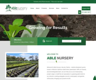 Ablenursery.com.au(Wholesale Nursery Brisbane) Screenshot