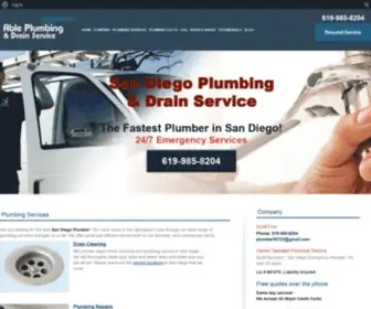 Ableplumbinganddrain.com(Drain Cleaning San Diego) Screenshot