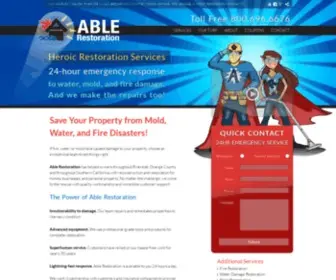 Ablerestoration.net(Fire & Water Damage Restoration) Screenshot