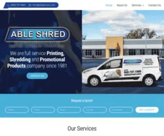 Ableshred.com(Commercial & Residential Shredding Services for New Jersey) Screenshot