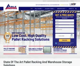 Ablestorage.com.au(Industrial Racking Melbourne) Screenshot