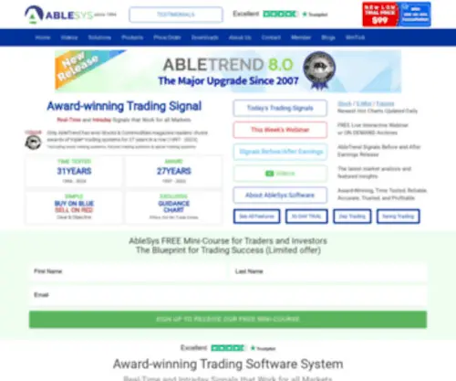 Ablesys.com(Trading Software and Trading System) Screenshot