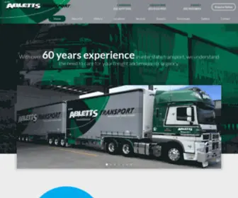 Abletts.com.au(Abletts Transport) Screenshot