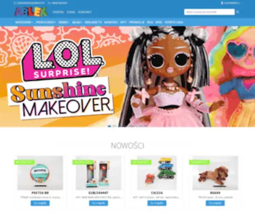 Ablex.pl(Internetowa hurtownia zabawek dla dzieci) Screenshot