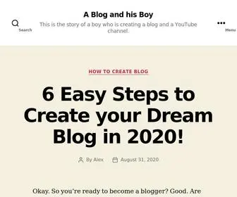 Ablogandhisboy.com(This is the story of a boy who is creating a blog and a YouTube channel) Screenshot