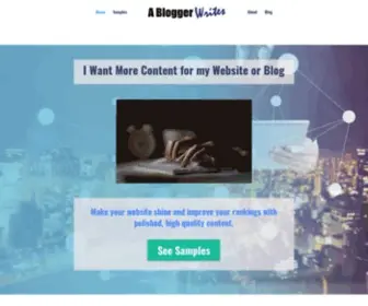 Abloggerwrites.com(Finding time to write all of your online content when you're already running a business) Screenshot