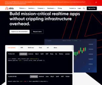 Ably.io(The platform to power synchronized digital experiences in realtime) Screenshot