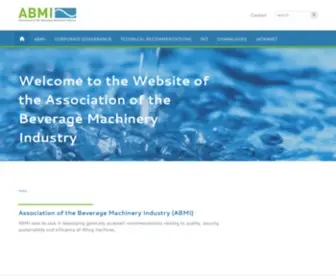 ABM-Industry.org(Association of the Beverage Machinery Industry (ABMI)) Screenshot