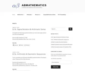 Abmathematics.com(McDonald's Mathematics Course Blog) Screenshot