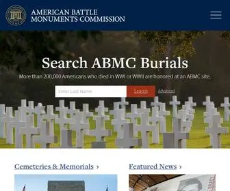 ABMC.gov(Search ABMC Burials) Screenshot