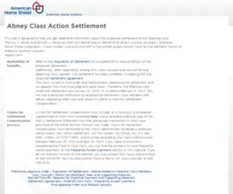 Abneyclassaction.com(Abney Class Action Website) Screenshot