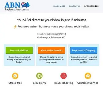 Abnregistration.com.au(ABN Registration) Screenshot