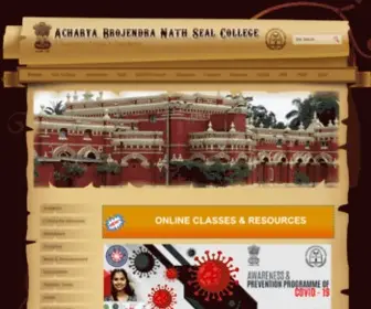 Abnscollege.org(Acharya Brojendra Nath Seal College) Screenshot