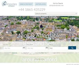 Abodesofoxford.com(Affordable and Nice Oxford B&B and Self Catering) Screenshot