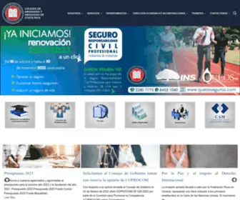 Abogados.or.cr(Colegio de Abogados y Abogadas de Costa Rica) Screenshot