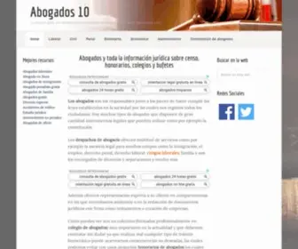 Abogados10.net(Colegio de abogados) Screenshot