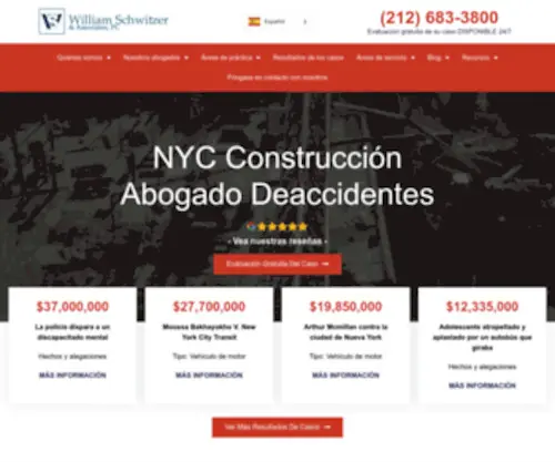 Abogadoschwitzer.com(New York City & NYC Abogado de Accidente de Construcción) Screenshot