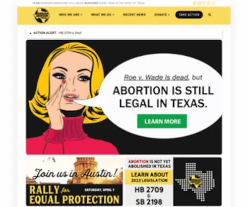 Abolishabortiontexas.org(Our mission) Screenshot