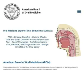 Abomed.org(American Board of Oral Medicine) Screenshot