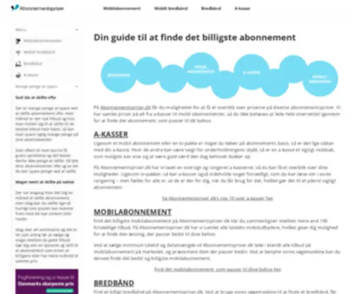 Abonnementspriser.dk(Abonnementspriser) Screenshot