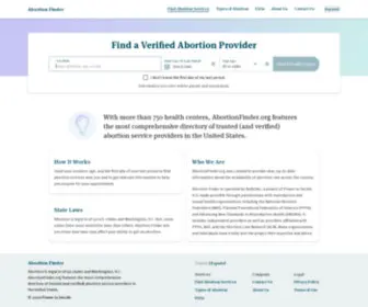 Abortionfinder.org(Abortion Clinic Locator) Screenshot