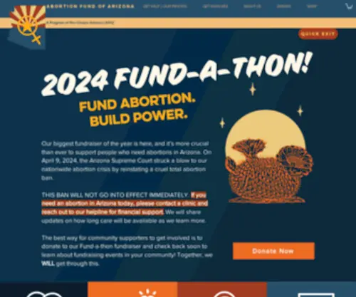 Abortionfundofaz.org(We are Arizona's only abortion fund. Our goal) Screenshot