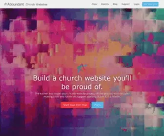 Aboundant.com(Aboundant Church Websites) Screenshot