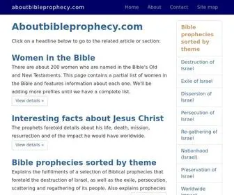 Aboutbibleprophecy.com(Explains Bible prophecy) Screenshot