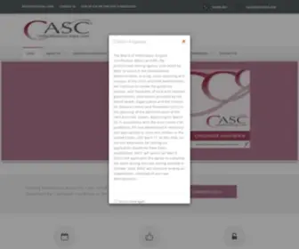 Aboutcasc.org(Certified Administrator Surgery Center) Screenshot