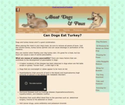 Aboutdogsandpaws.com(Dogs and Holidays) Screenshot