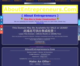 Aboutentrepreneurs.com(About Entrepreneurs) Screenshot