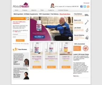 Abouthealth.co.nz(Health Supplements & Natural Health Products NZ) Screenshot