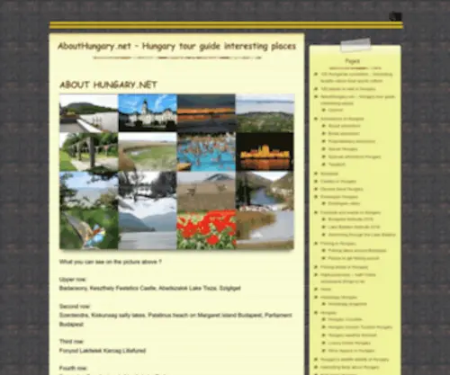 Abouthungary.net(Hungary tour guide interesting places) Screenshot