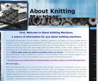 Aboutknittingmachines.com(Knitting Machines) Screenshot
