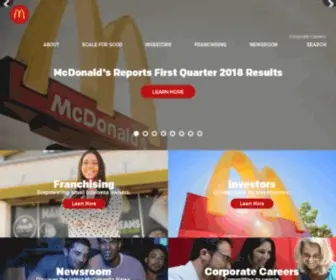 AboutmCDonalds.com(McDonald's) Screenshot