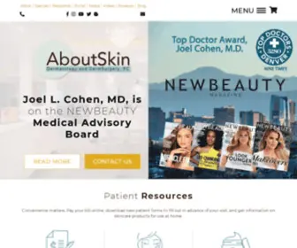 Aboutskinderm.com(AboutSkin Dermatology and DermSurgery) Screenshot