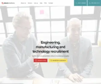 Aboutsolutions.co.uk(Engineering & IT Recruitment Specialists) Screenshot