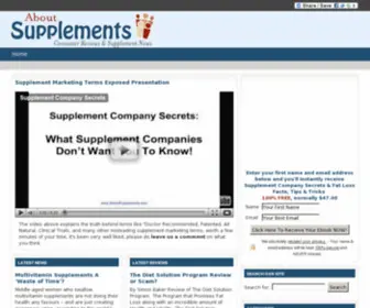 Aboutsupplements.com(Diet weight loss supplement reviews) Screenshot