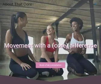 Aboutthatcore.com(Serving Women in Health and Wellness) Screenshot