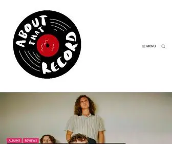 Aboutthatrecord.co.uk(All things music) Screenshot