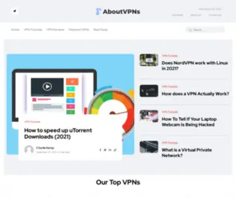 AboutVPNS.com(Guides, Reviews, and Tutorials) Screenshot