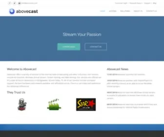Abovecast.com(Abovecast offers services to the internet radio broadcasting and other industries. Our services inc) Screenshot