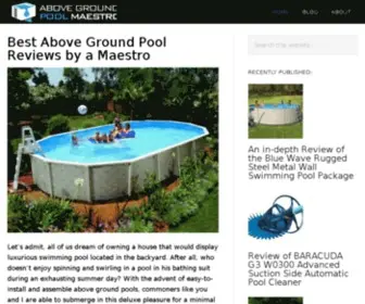 Abovegroundpoolmaestro.com(Get real time information and updates from us) Screenshot