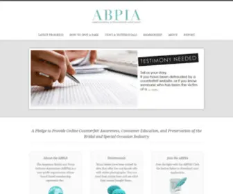 Abpia.org(American Bridal and Prom Industry AssociationABPIA) Screenshot