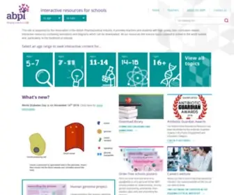 Abpischools.org.uk(ABPI Interactive Resources for Schools) Screenshot