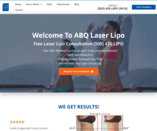 AbqLaserlipo.com(Albuquerque Laser Lipo Weight Loss Clinic) Screenshot