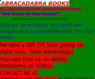 Abrabks.com(Abracadabra Bookshop) Screenshot