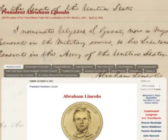 Abrahamlincoln.us(President Abraham Lincoln) Screenshot