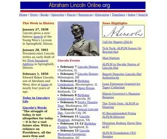 Abrahamlincolnonline.org(Abraham Lincoln Online) Screenshot